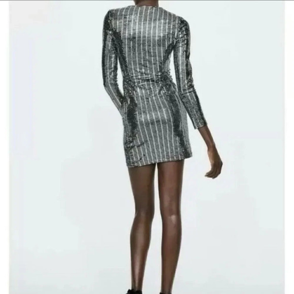 Zara metallic front twist mini dress - Picture 5 of 16